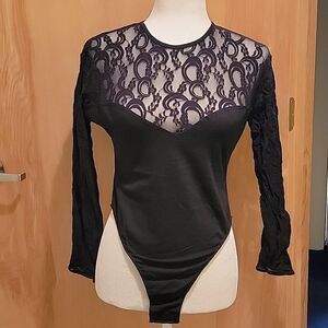 Casanova black lace bodysuit 